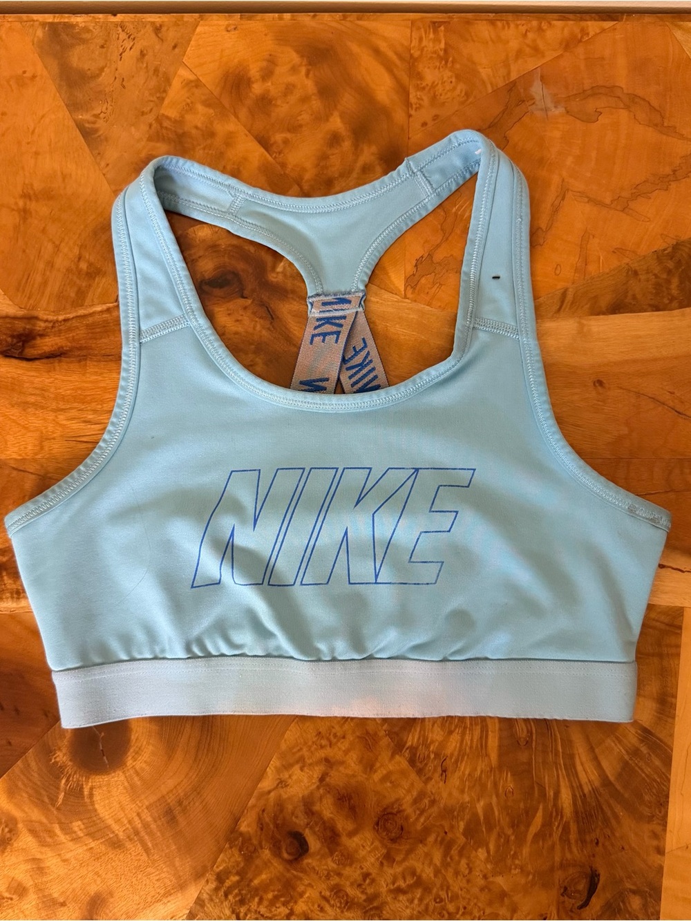 Nike Women's XL Light Blue Graphic Run Yoga Sports Bra